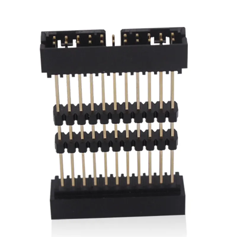 4 to 25 Pins double layer connector 2.54mm Box Header