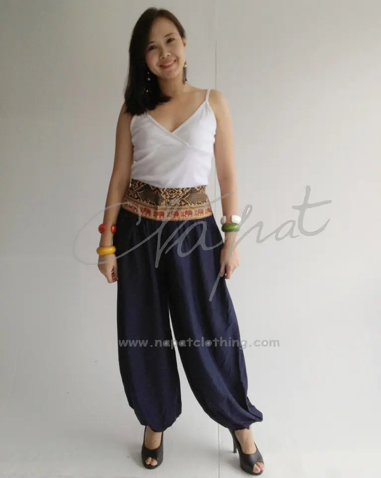 Pantalones cargo holgados Aladdín Boho Harem tailandesa rayón Mujer