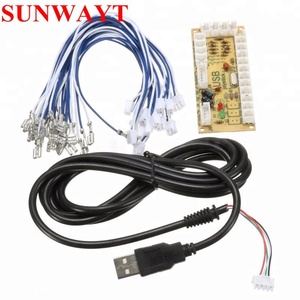 1 jugador Arcade DIY cero retraso USB codificador PC Joystick y botón para MAME y lucha con los controles codificador placa + Cables de alambre - Product Image 2