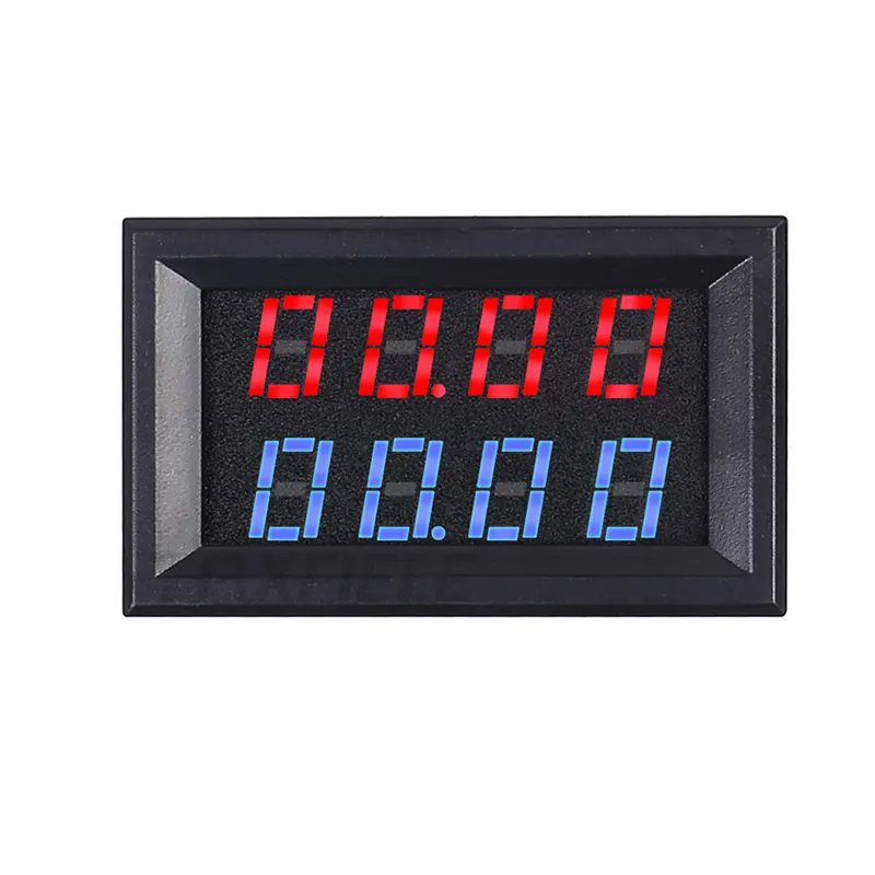 4 Bit Voltímetro Digital Amperímetro DC 200V 10A Azul Vermelho LED Duplo Display de Tensão Medidor de Painel Amp 12v monitor atual do carro 24v testador