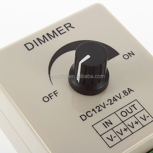 Regulador de intensidad LED 24V DC 12V 8A, luz brillante, controlador ajustable, Controlador LED de un solo Color