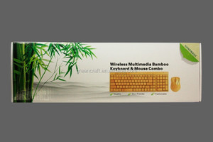 Mini producto de bambú simple personalizado, diseño de escritorio a la moda, juego de teclado y ratón inalámbricos de ordenador de bambú Real para PC - Product Image 4