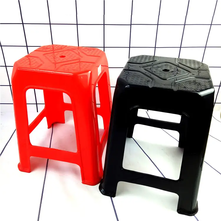Plastics manufacturer Wholesale High quality tall Reusable portable stackable plastic stool for outdoor