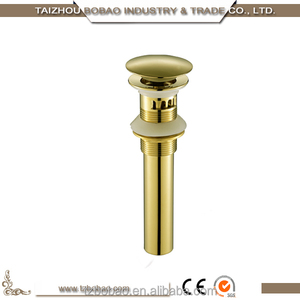 Taizhou Prezzo Basso Ottone Antico Gold-plated Vessel Bacino Lavandino del Bagno Pop Up di Scarico Senza Troppopieno