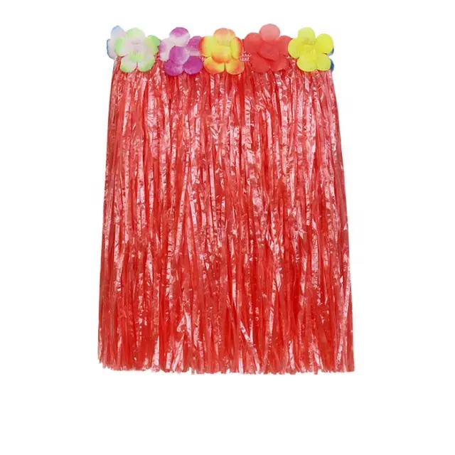 Falda de hierba Hawaiana para niños y adultos, 60cm, barata