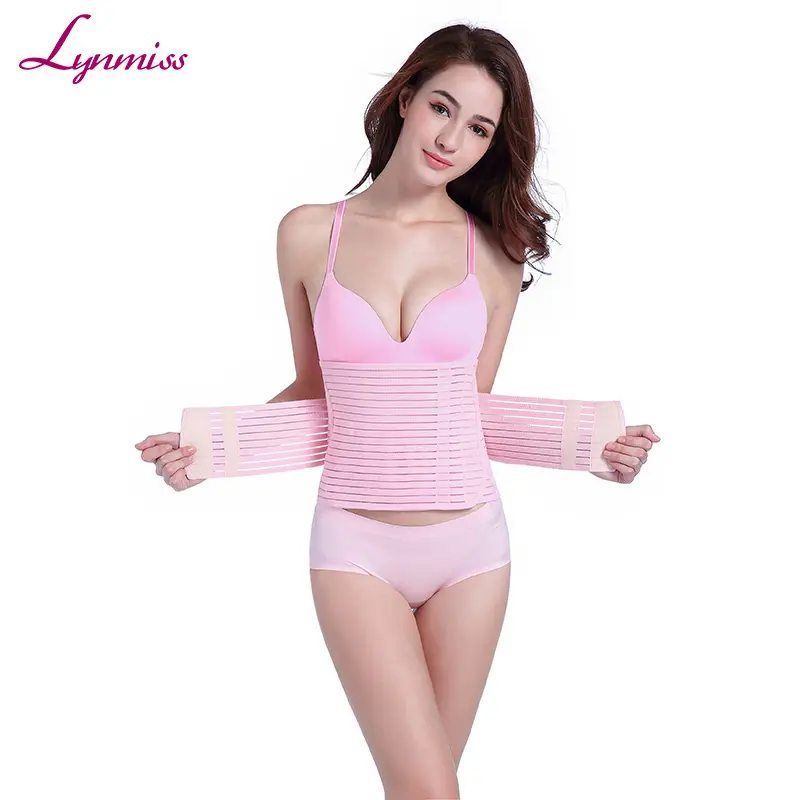 LY-10002 envoltório feminino para recuperação pós-parto, cinto elástico para controle da barriga e da gravidez, cintura fina