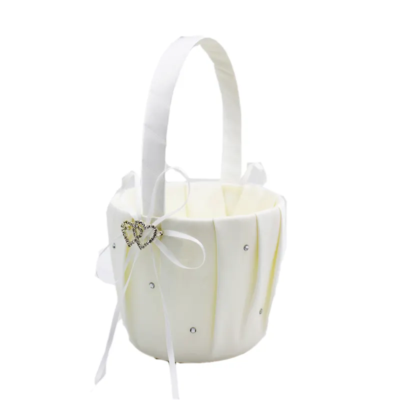 H01 Butterfly knotted Wedding Party Decoration flower girl basket wedding basket for gifts and flowers