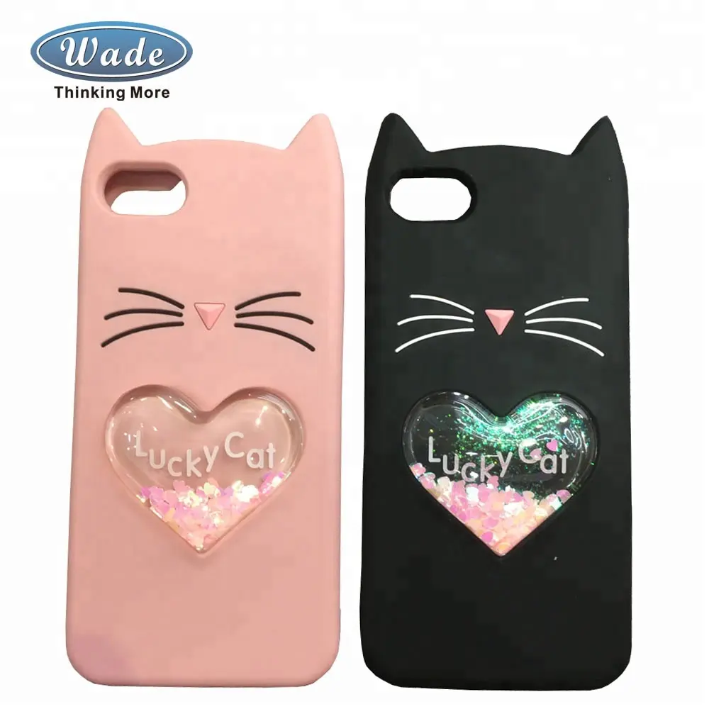 Luxe Universele Ontwerp Uw Eigen Siliconen Lucky Cat Bumper Mobiele Telefoon Geval Voor Samsung Galaxy J3 2017 J330 Iphone 6 7 8Plus X