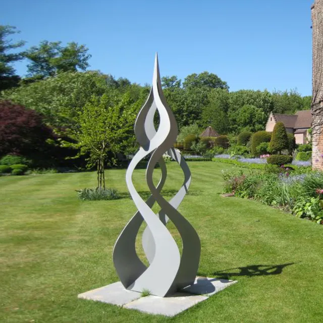Statue de jardin moderne abstraite en métal, décoration artistique personnalisée, sculpture extérieure à vendre