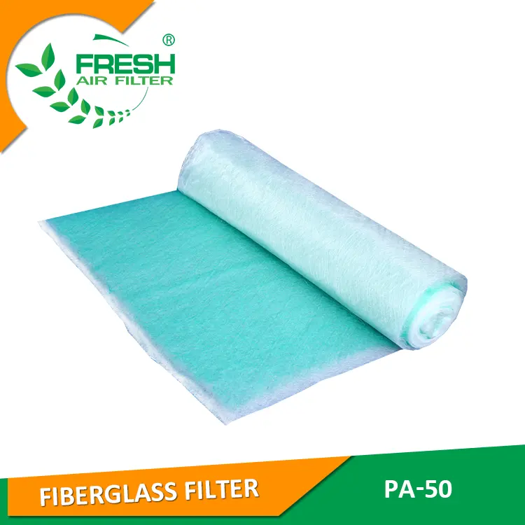 Spray paint booth type air filter roll floor filter media paint stop filter