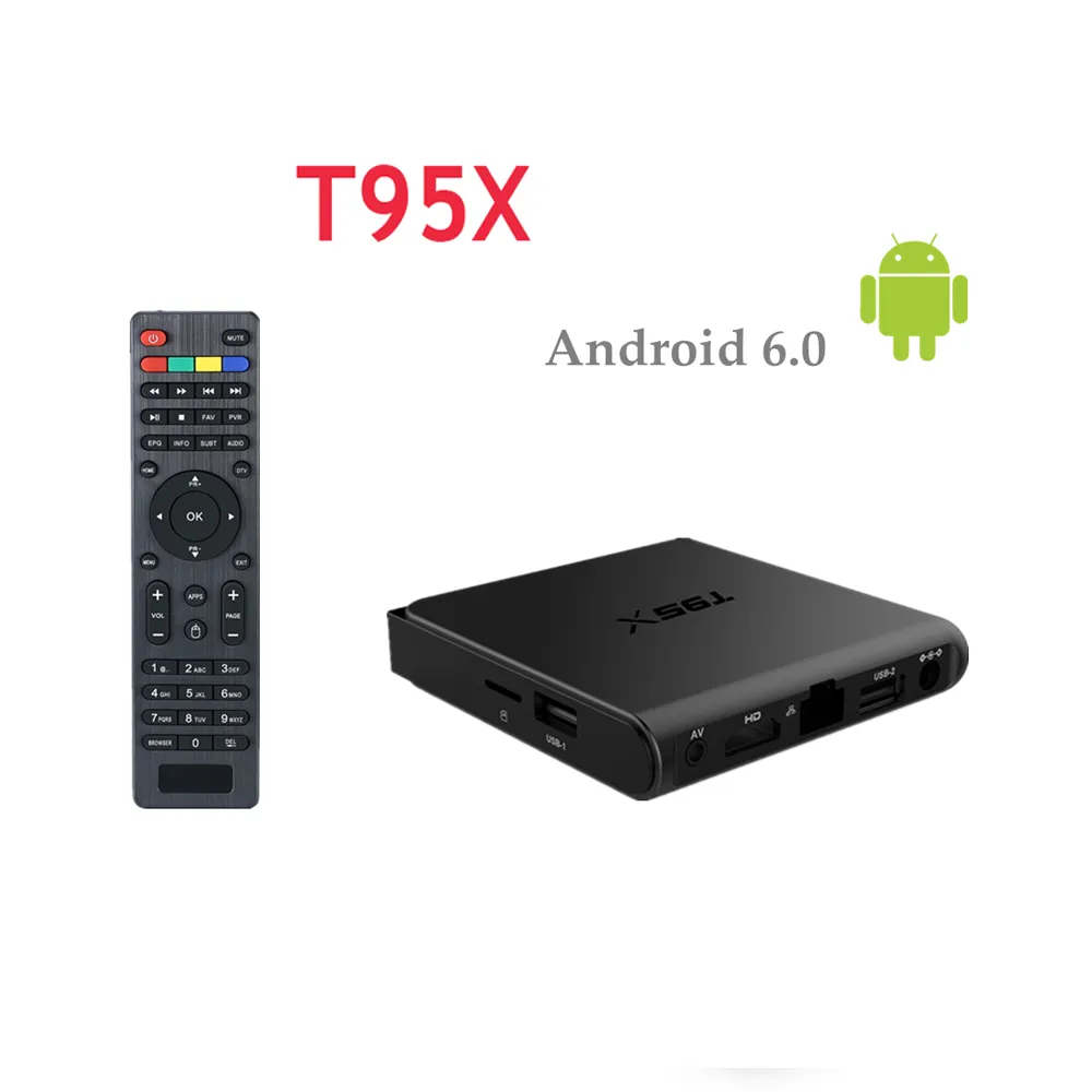 T95X Android 6.0 Amlogic S905X akıllı tv kutusu + İNGILTERE Almanya İtalya Fransız Arapça kanallar üzerinde 1200 yetişkin yetişkin arapça x x x