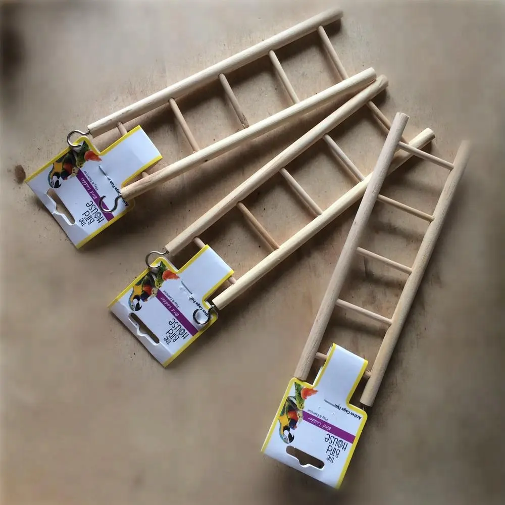 Escalera de pájaros de madera Natural Living LARGE65cm, jaula de juguete para loros