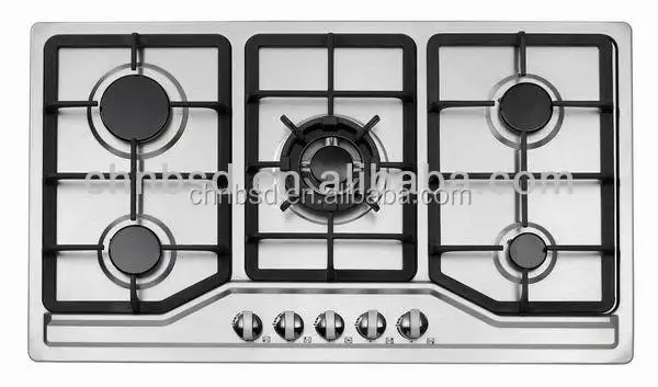 Stainless steel 5 burners gas hob/gas stove