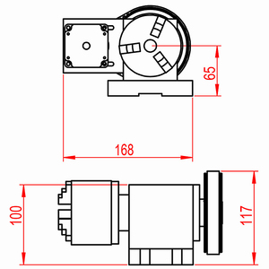 <strong>CNC</strong> Rotation a Axils 4th <strong>Rotary</strong> Axis Include Tailstock <strong>with</strong> Chuck 80mm - Product Image 5