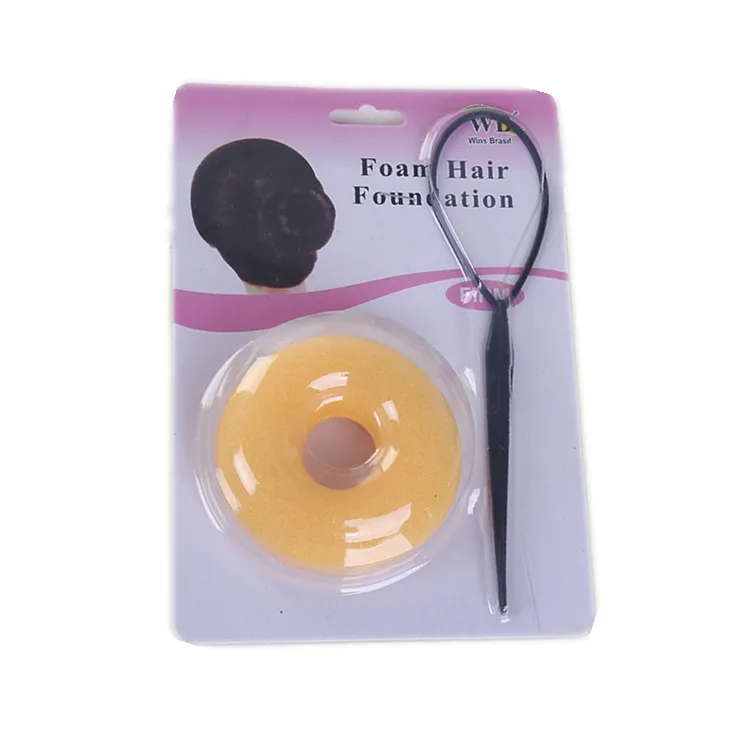 Atacado venda quente New Bun-shape esponja de cabelo Styling Products adorável Cabelo donut para as mulheres