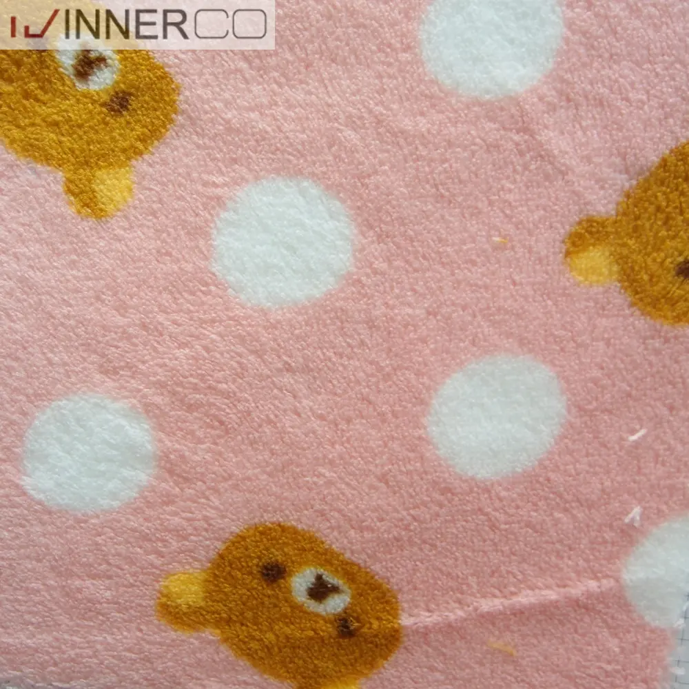 Coral fleece printed soft polyester fabric