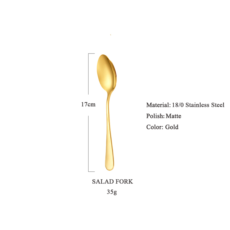 Cuchara de ensalada de oro