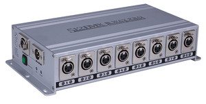 Amplificador de sinal dmx de 8 estradas, divisor com entrada xlr de 3 pinos e saída