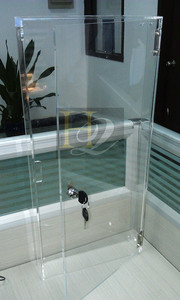 Phổ biến thời trang chất lượng cao pha lê Wall Mount Acrylic Violin/gitar lưu trữ Trường hợp với khóa và thép không gỉ linker - Product Image 3