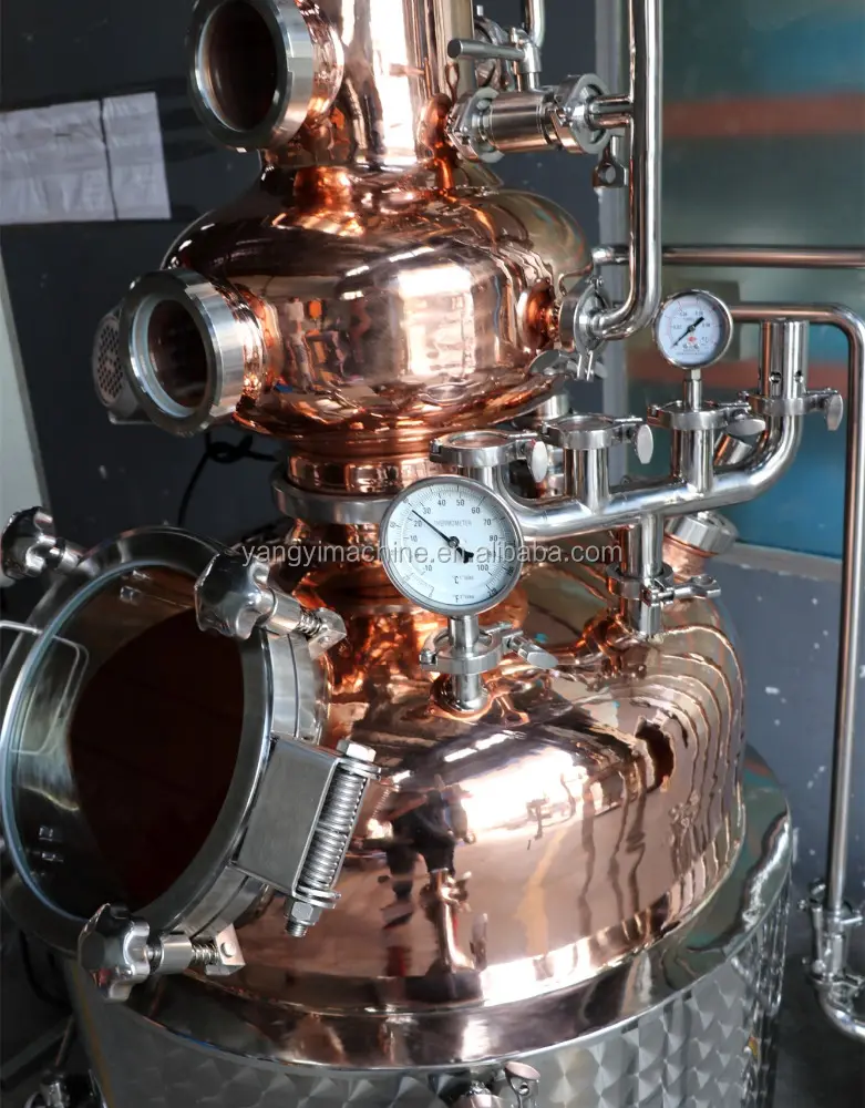 Copper whiskey rum brandy vodka distillation equipment alchohol distiller