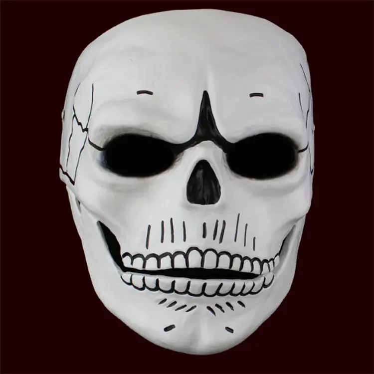 Poeticexist Horror blanco humano cráneo esqueleto Cosplay cara completa disfraces de Halloween fiesta mascarada máscaras para el Día de los muertos