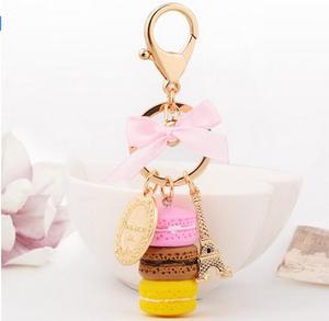 Hot Bán Quyến Rũ Pháp Ladurée Bánh Macaroon Kim Loại Keychain Effiel Tháp Lover Giáng Sinh Keying Quà Tặng Cho Túi Mặt Dây Chuyền Quà Tặng - Product Image 3