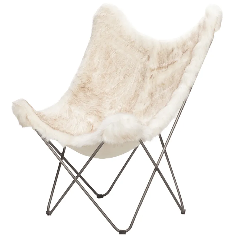 Design classico singola farfalla di lana per il tempo libero lounge chair