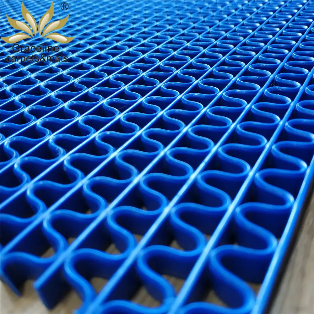 PVC s type anti slip mat roll swimming pool bathroom mat