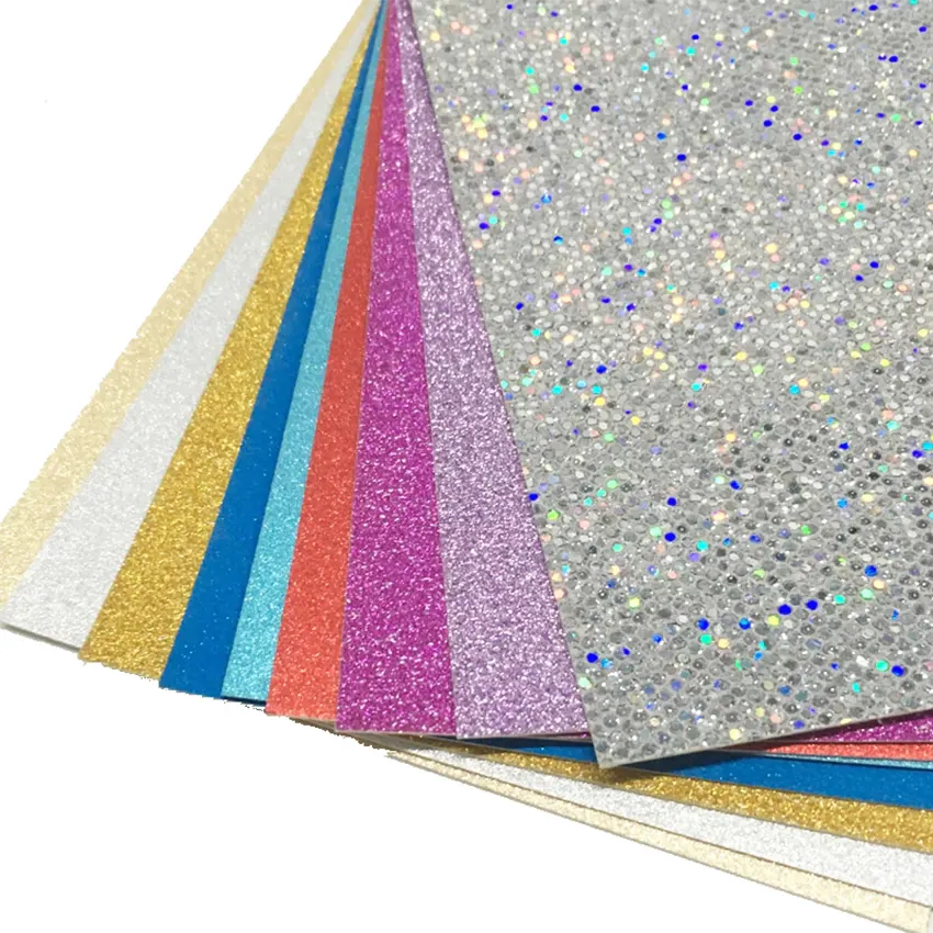 Fabrika fiyat glitter kraft el işi kağıdı kart stoğu parti dekorasyon hediye sarma kağıt kart yapımı DIY karalama defteri kraft el işi kağıdı