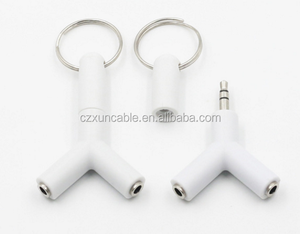 Estéreo de 3,5mm Y Splitter adaptador de Audio-1/8 "macho a 2 hembra Dual Jacks con llavero - Product Image 5