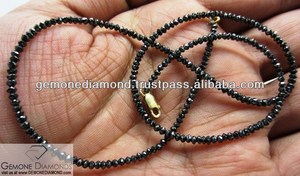Collar de cuentas de diamante negro a un precio más barato del fabricante indio - Product Image 3