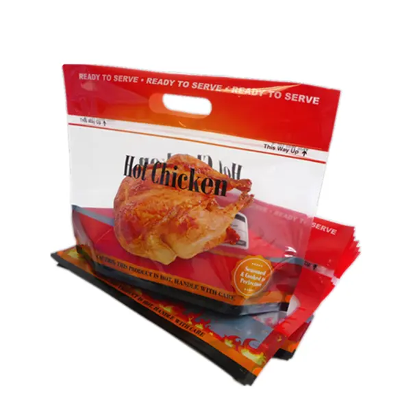थोक डिस्पोजेबल खाद्य पैकेजिंग microwavable zippers चिकन प्लास्टिक बैग