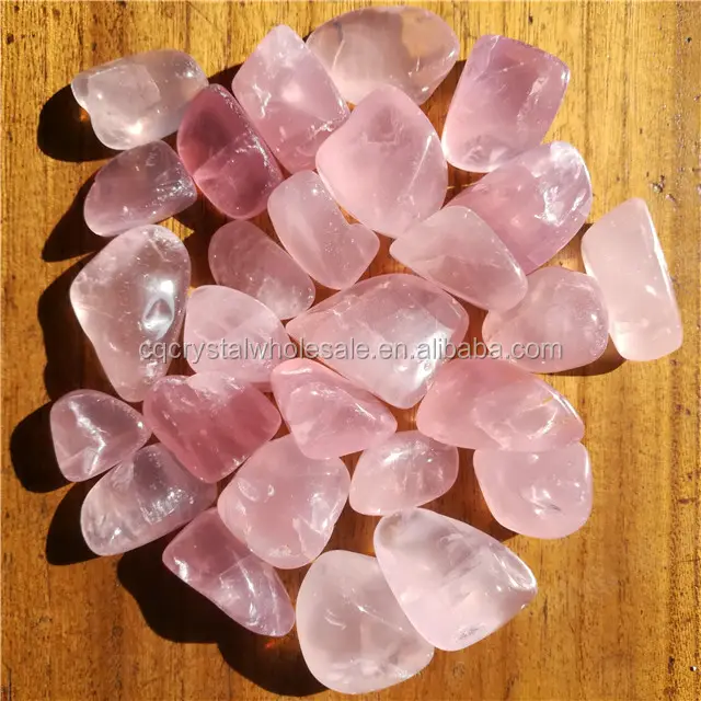 Tumble pietra grezza naturale lucido quarzo rosa rosa pietra di cristallo