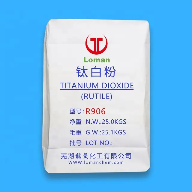Rutileไทเทเนียมไดออกไซด์ 25 กก.กระเป๋าTiO2 ราคาPigmentไทเทเนียมผงสีขาว