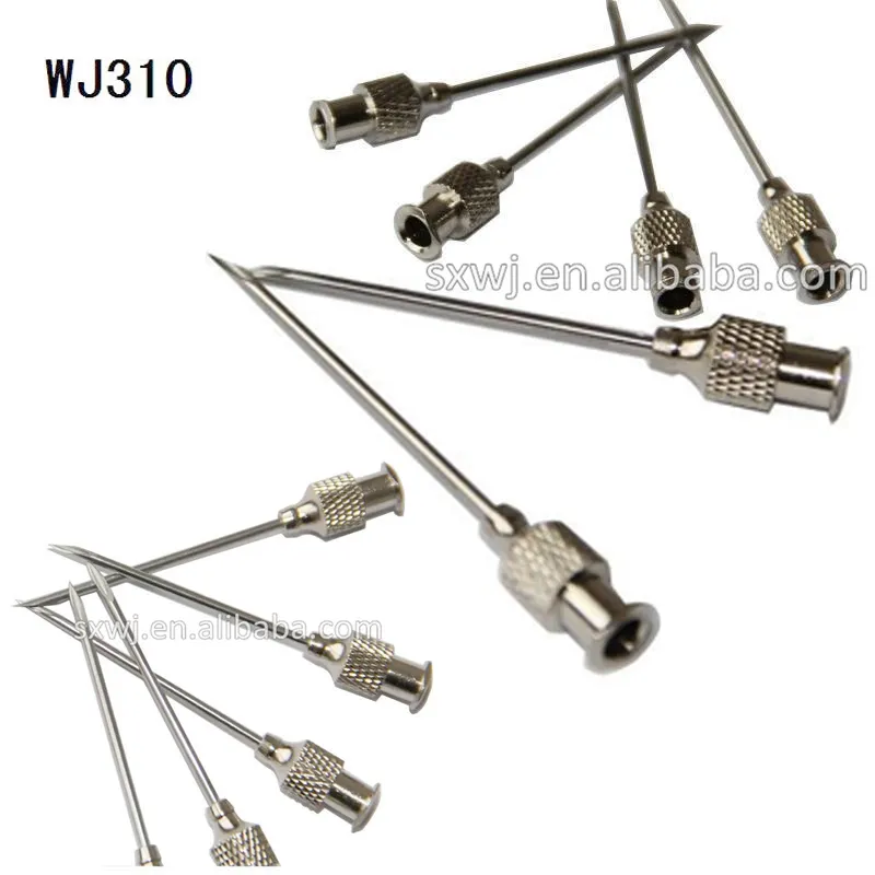 WJ310, la mejor calidad, aguja hipodermica reutilizable de Metal, aguja veterinaria