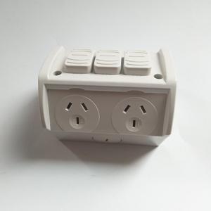 <strong>New</strong> Generation Australian SAA 250V 2Gang 10A Weatherproof GPO 3 Switched Socket Outlet - Product Image 6