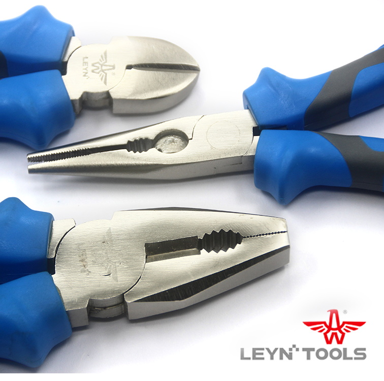3 Pcs Insulated Length Nose Diagonal Cutting Combination Pliers Set