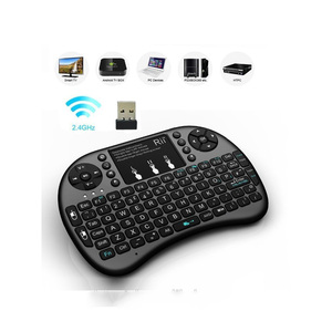 Rii-miniteclado inalámbrico i8 2,4G, periférico Fly Air Mouse para dispositivos Android de Google con multitoque hasta 15 metros