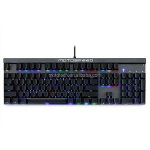 Teclado mecánico retroiluminado con cable para videojuegos, teclas RGB con tallado lateral, 104 teclas - Product Image 4