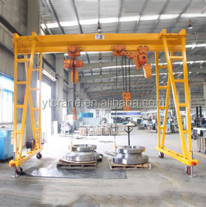 Adjustable Height Customized 1 2 3 5 10 Ton Small Mini Mobile Portable Gantry <strong>Crane</strong> with 4 Wheels - Product Image 6