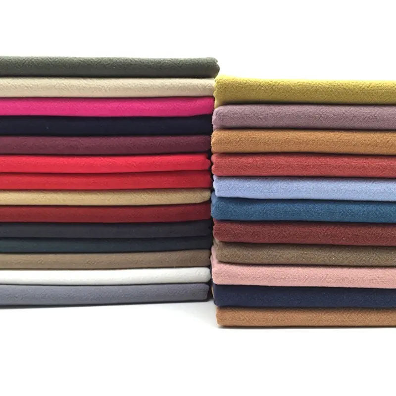 Tissu en lin de couleur unie Simple, pour rideau, vêtements de Table, couverture, vente en gros, VTC-1028, offre spéciale