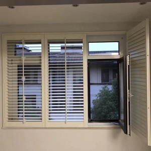 Pieghevole Feritoia Finestra In Legno Persiane Telaio Interno di Montaggio Bianco Piantagione Di Scatto Componenti