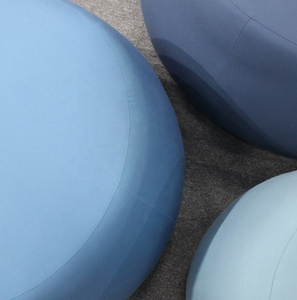 Quick Dry Foam <strong>Round</strong> Shape Fabric Upholstered Outdoor Ottoman and <strong>Patio</strong> Pouf - Product Image 3