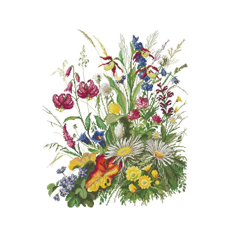 Ysdnkf — motifs fleurs du désert, nouveaux modèles de broderie en point de croix 11ct 14ct