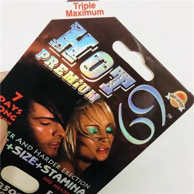Hot 69/Club 69/Burron 300 k/Ragazzo Grande Bolla di Carta Carte Per Male Enhancement Pillole Sessuale capsule di Imballaggio Con La Scatola