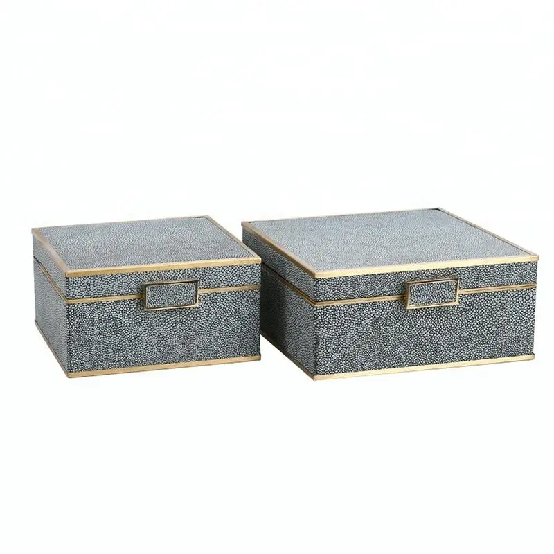 Изделия ручной работы внешний вид Роскошная изготовленная на заказ Высококачественная деревянная коробка для духов с каймой золотистого цвета МДФ подарочная коробка