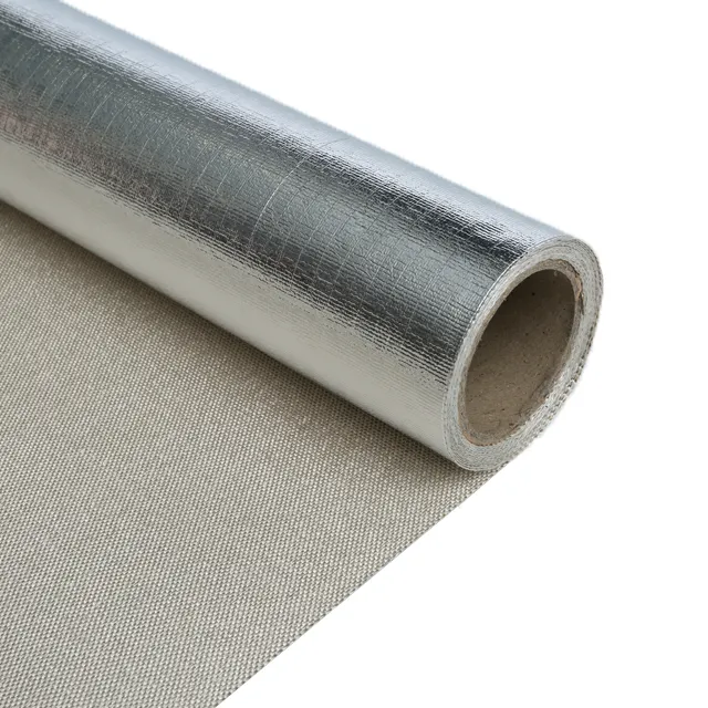 Tissu ignifuge feuille d'aluminium tissu de fibre de verre tissu ignifuge de fibre d'isolation thermique