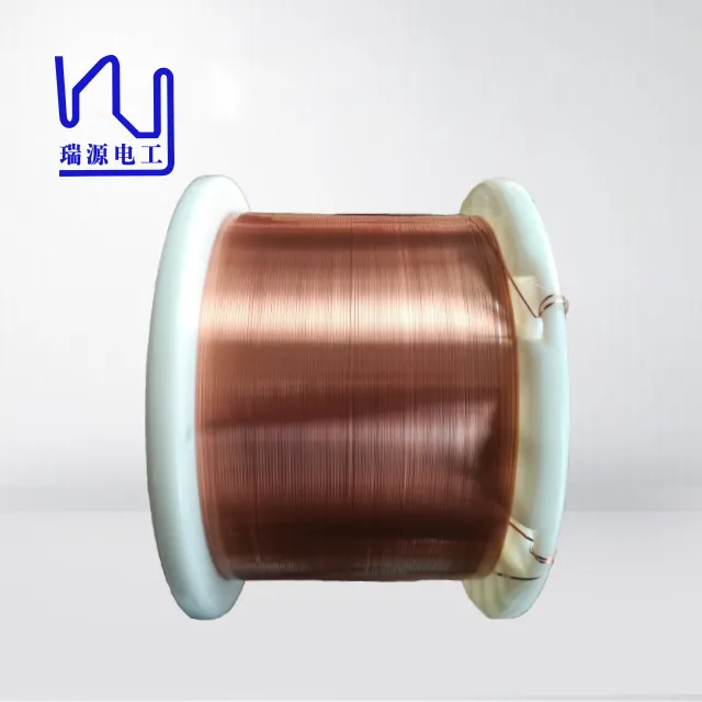 Alambre de cobre esmaltado plano autoadhesivo, alambre de cobre Rectangular fino para generador pequeño