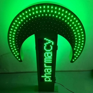 Programmier bares Datum Uhrzeit Temperatur LED-Kreuz Anzeige/Doppelseite LED-Apotheken schild/LED-Blitz animation Kreuz licht - Product Image 3