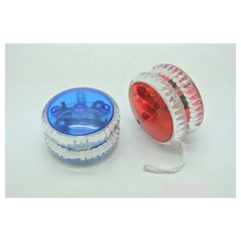 Venta al por mayor niños Mini logotipo personalizado bola recién moda de plástico divertido juguete luz yoyo juguete Led
